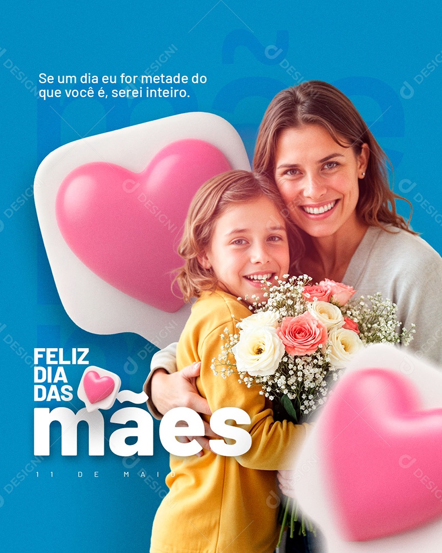 Feliz Dia das Mães 11 de Maio Social Media PSD Editável