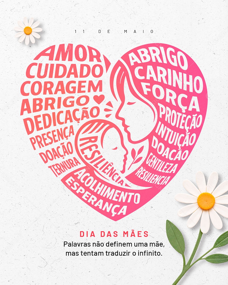 Feliz Dia das Mães 11 de Maio Social Media PSD Editável