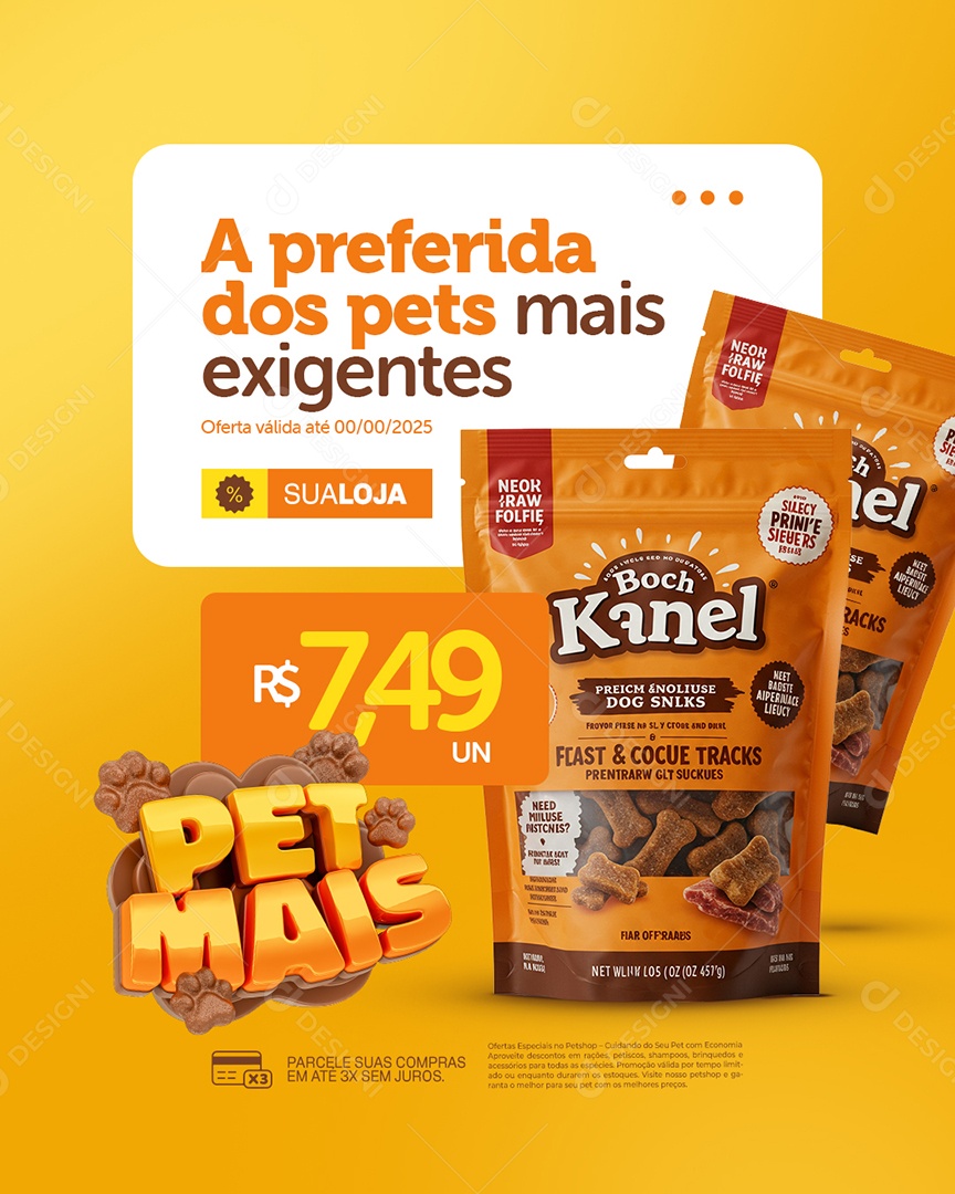 Petmais Pet Shop A Preferida dos Pets Social Media PSD Editável