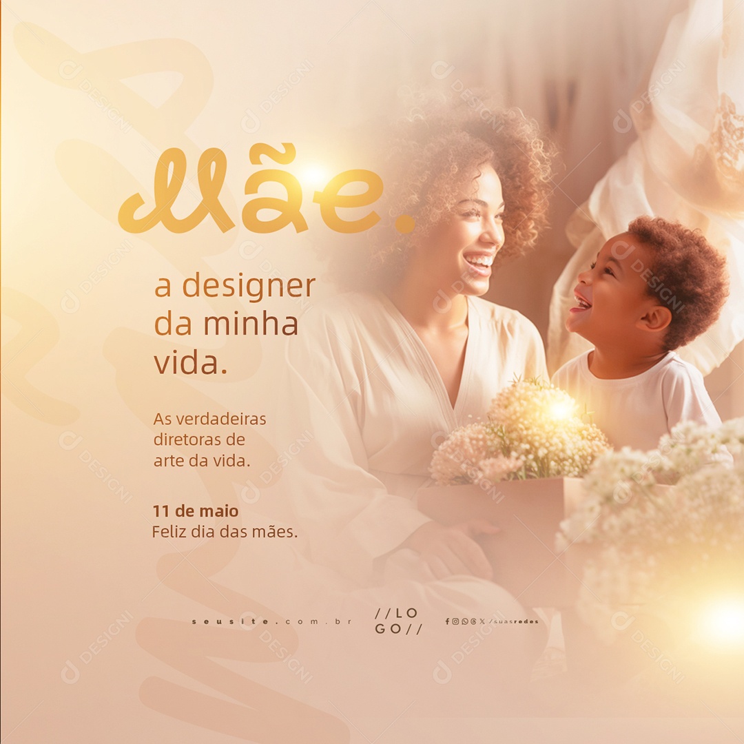 Feliz Dia das Mães 11 de Maio Social Media PSD Editável