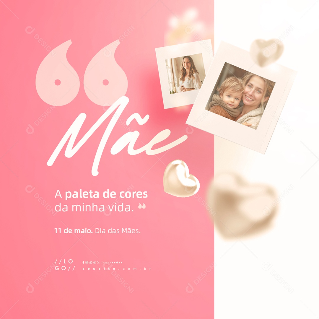 Dia das Mães 11 de Maio Design Gráfico Social Media PSD Editável