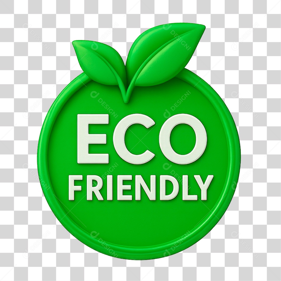 Selo 3D Eco Friendly PNG Transparente
