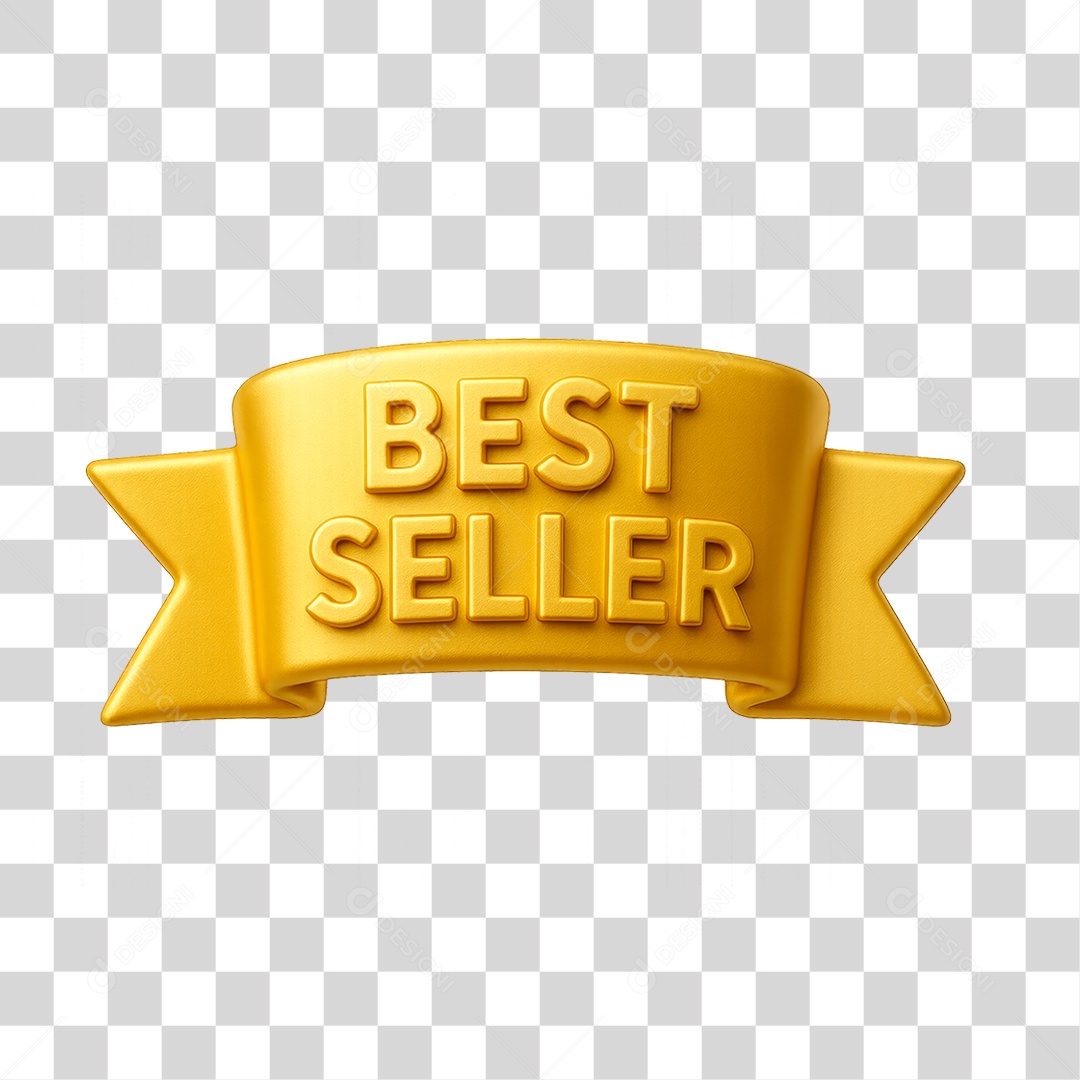 Selo 3D Best Seller PNG Transparente