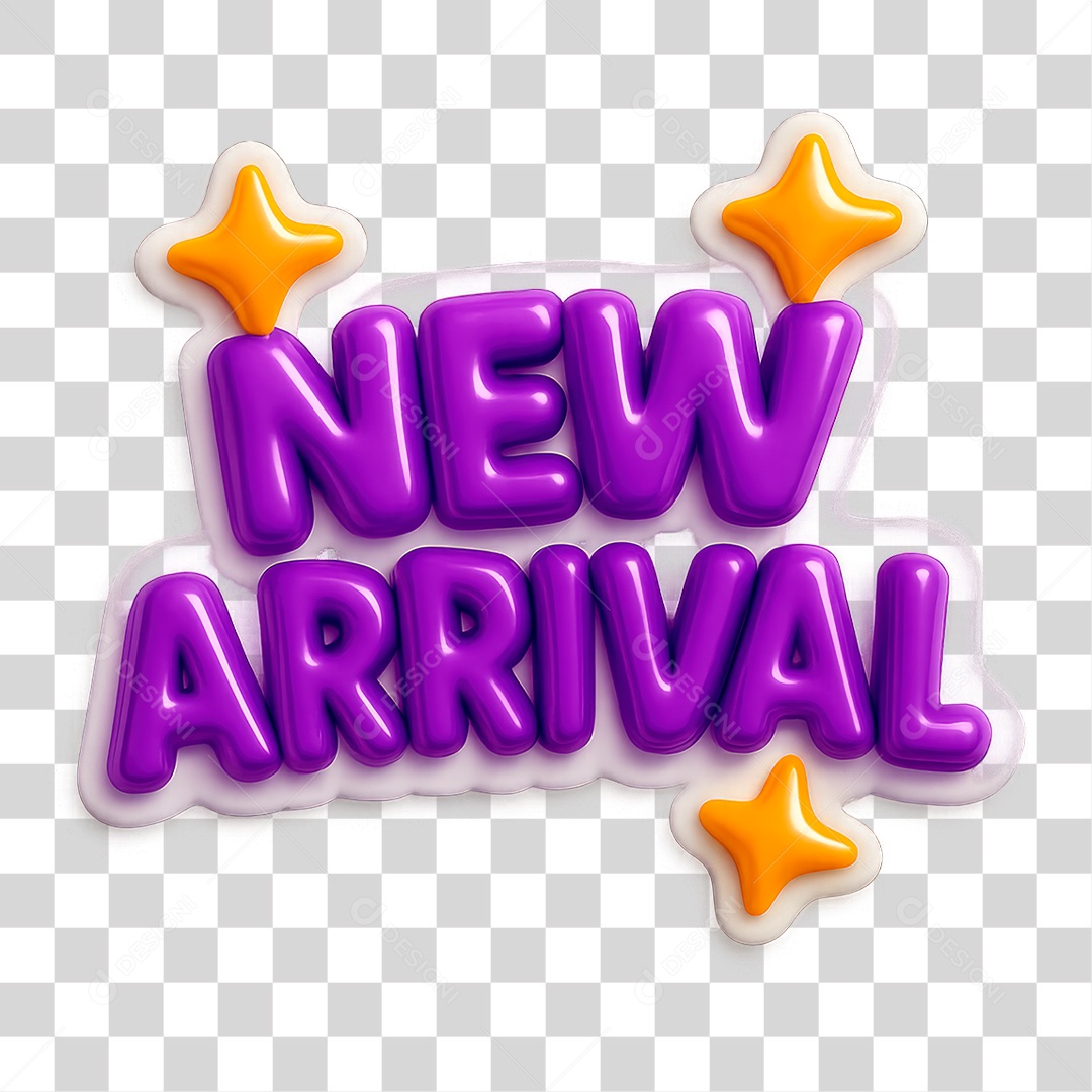 Selo 3D New Arrival PNG Transparente