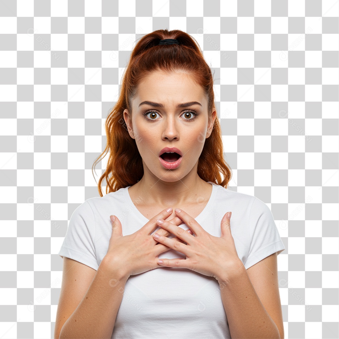 Mulher com Reações Pessoas PNG Transparente