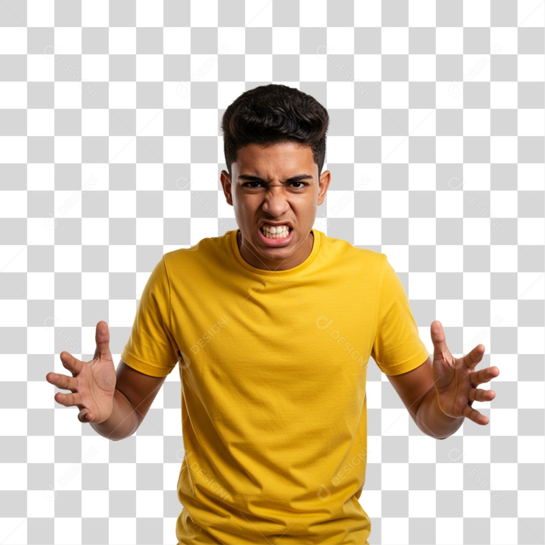 Homem com Reações Pessoas PNG Transparente