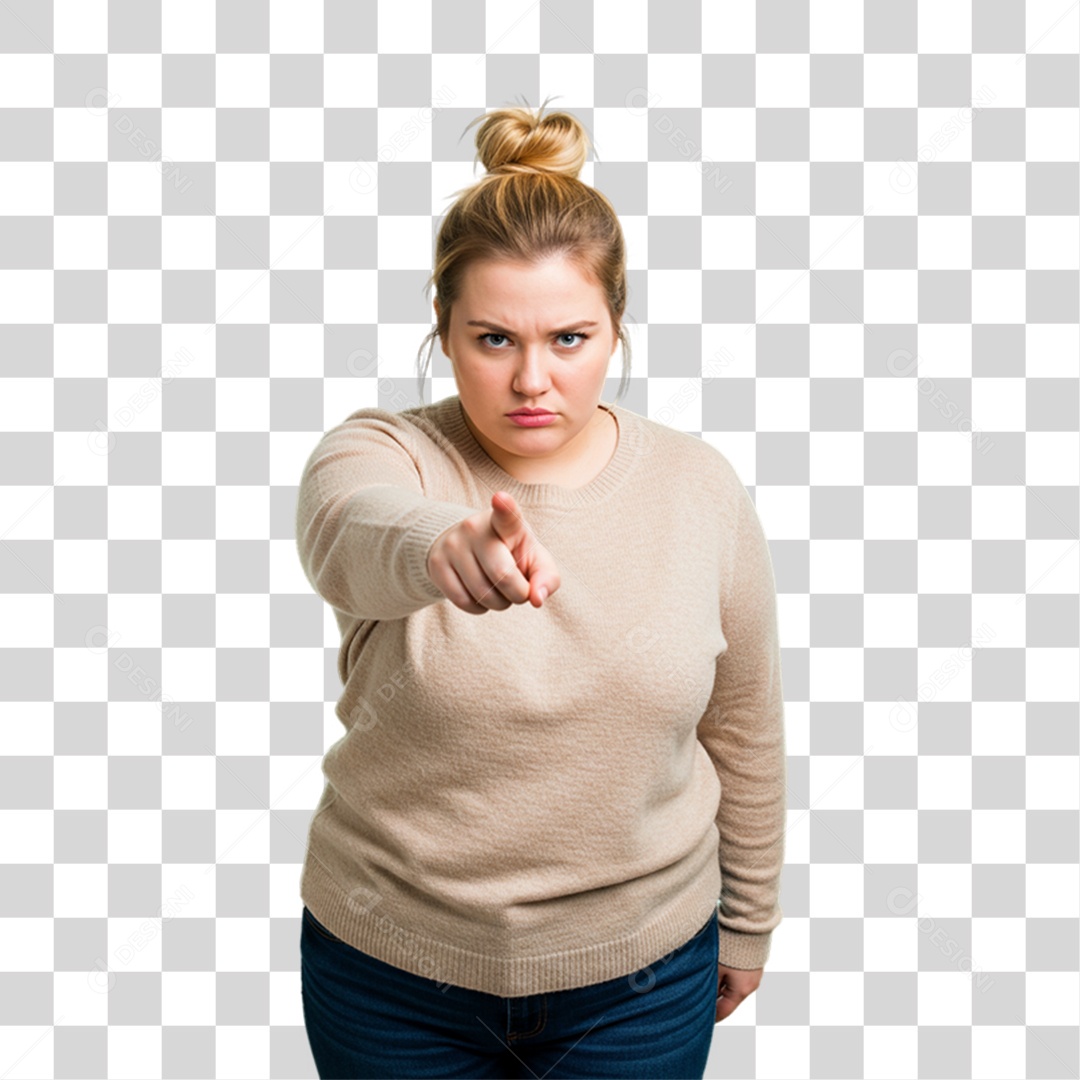 Mulher com Reações Pessoas PNG Transparente