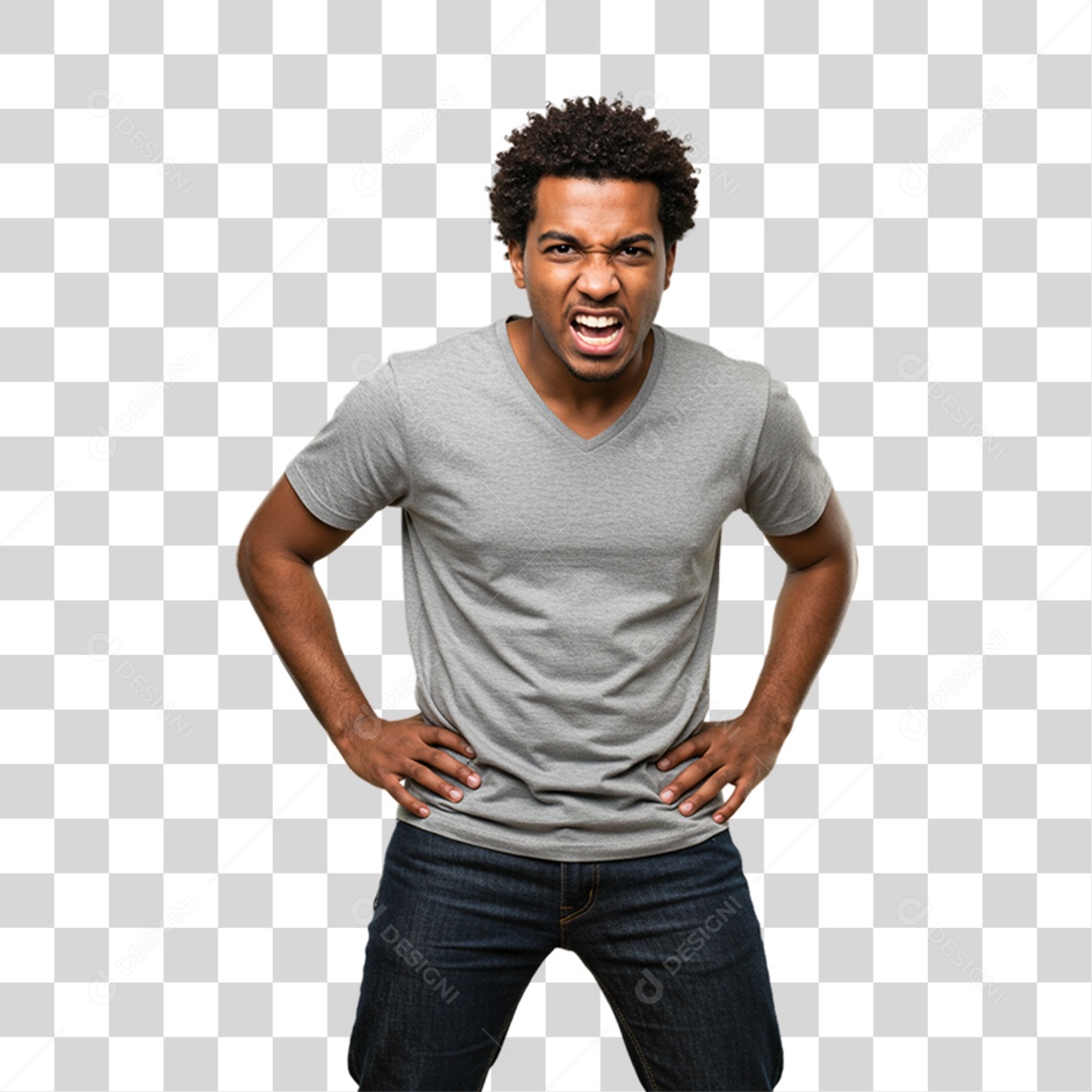 Homem com Reações Pessoas PNG Transparente