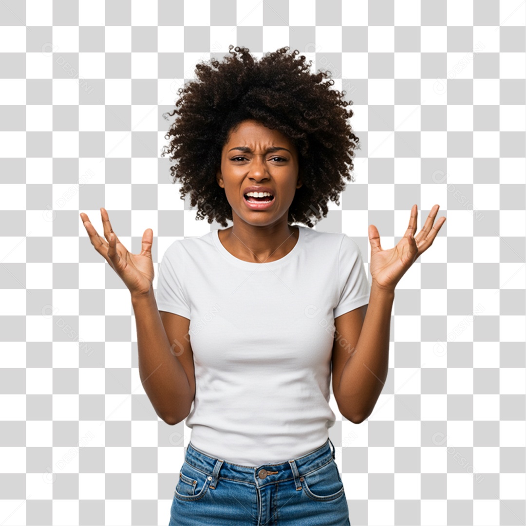 Mulher com Reações Pessoas PNG Transparente