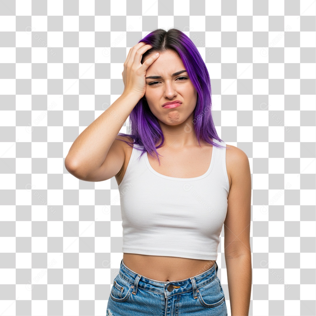 Mulher com Reações Pessoas PNG Transparente