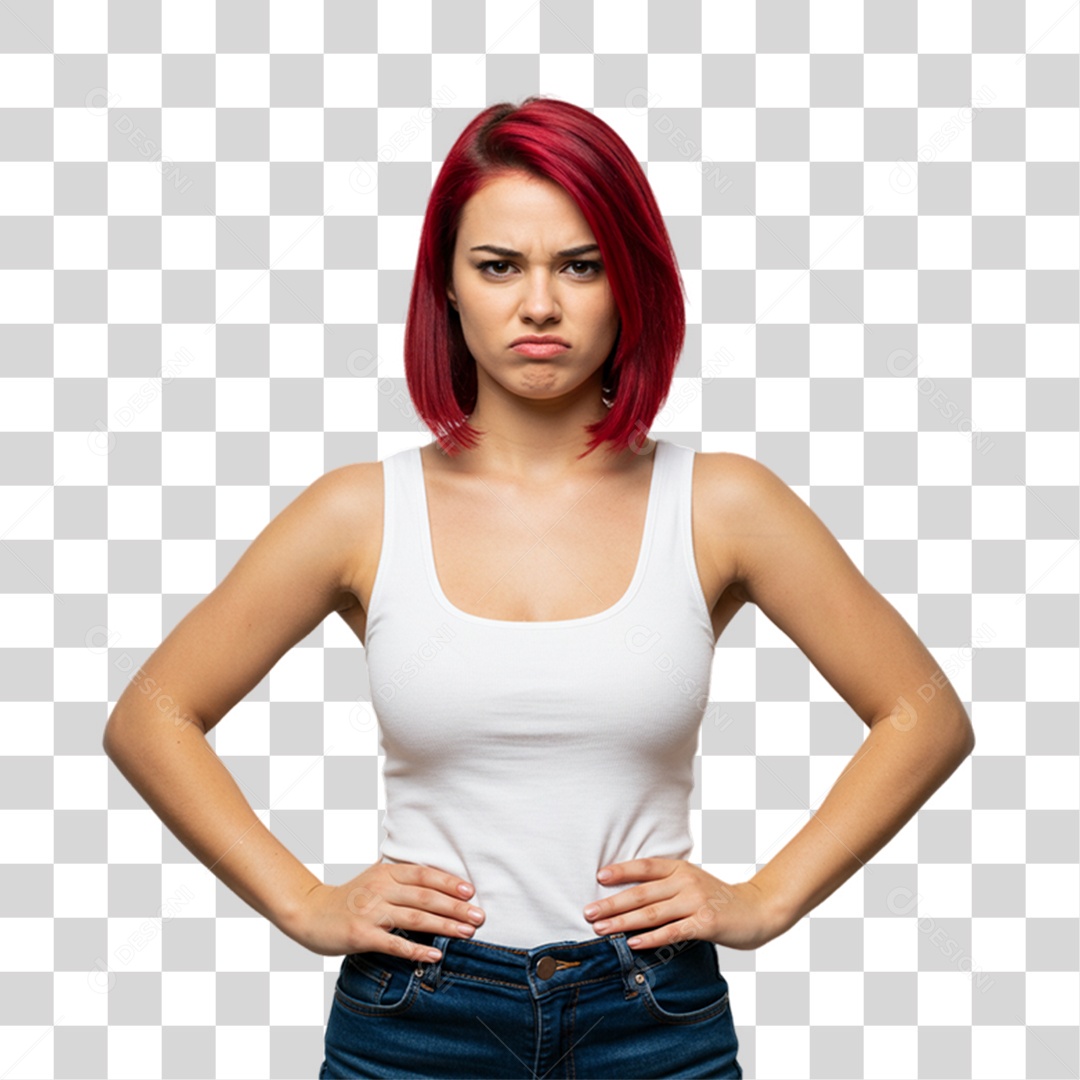 Mulher com Reações Pessoas PNG Transparente