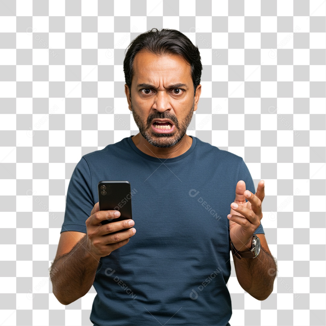 Homem com Reações Pessoas PNG Transparente