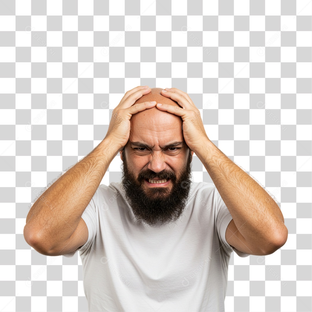 Homem com Reações Pessoas PNG Transparente