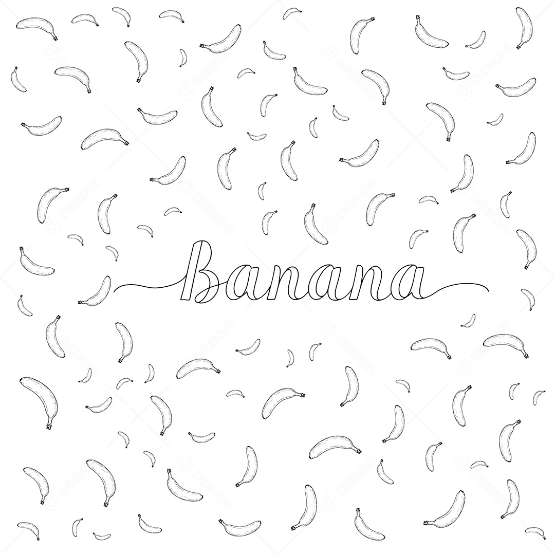Fundo de Banana Ilustração Vetor EPS