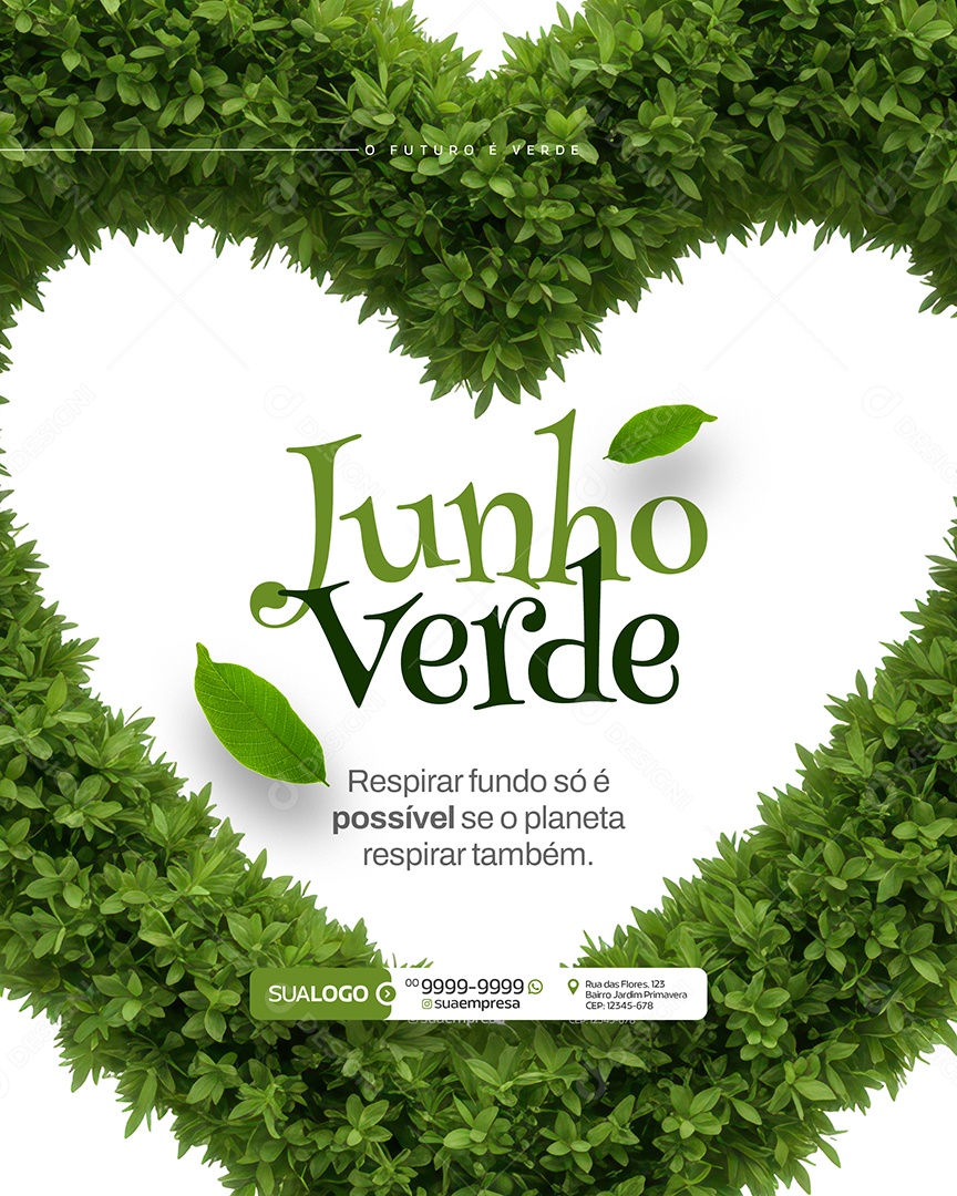 Junho Verde O Futuro é Verde Social Media PSD Editável