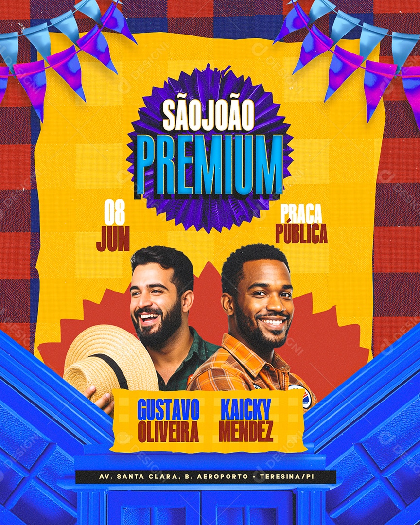 Flyer São João Premium Social Media PSD Editável