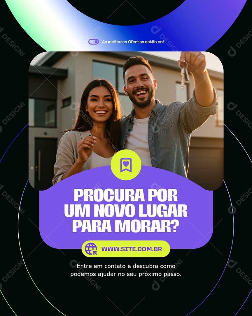 Social Media Imobiliária Procura Por Um Novo Lugar para Morar PSD Editável