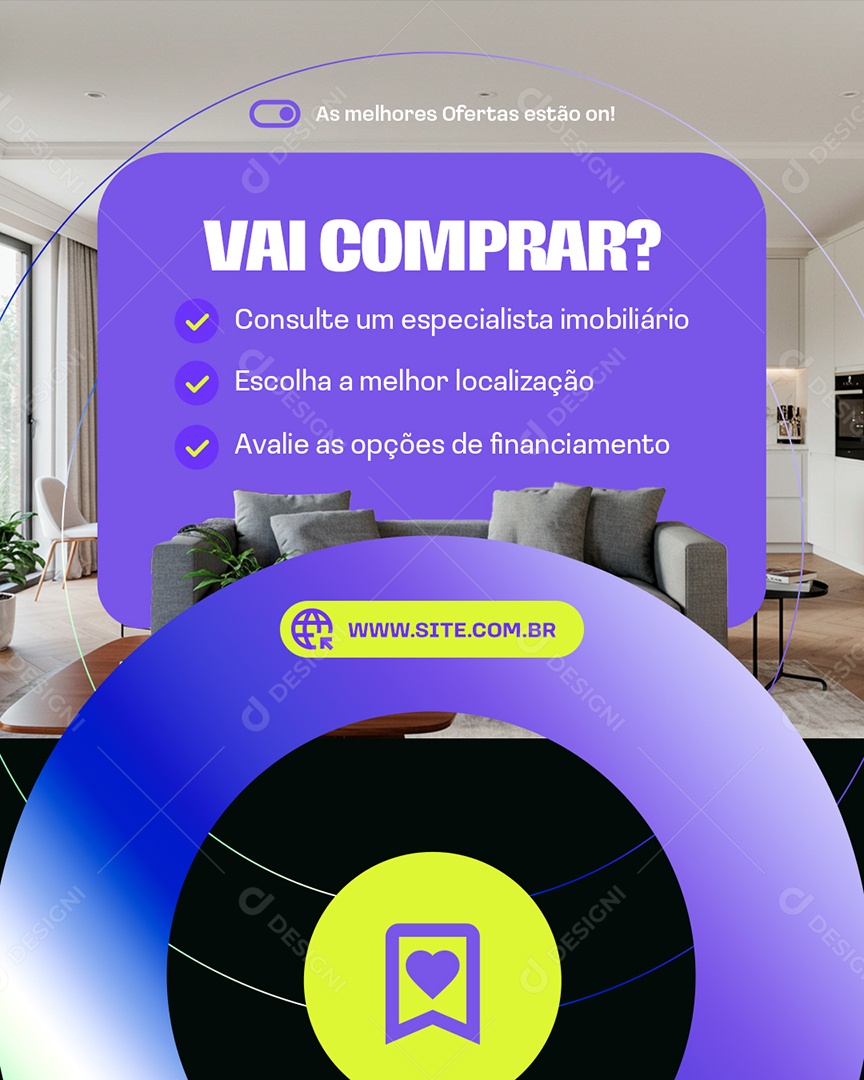 Imobiliária Vai Comprar Social Media PSD Editável