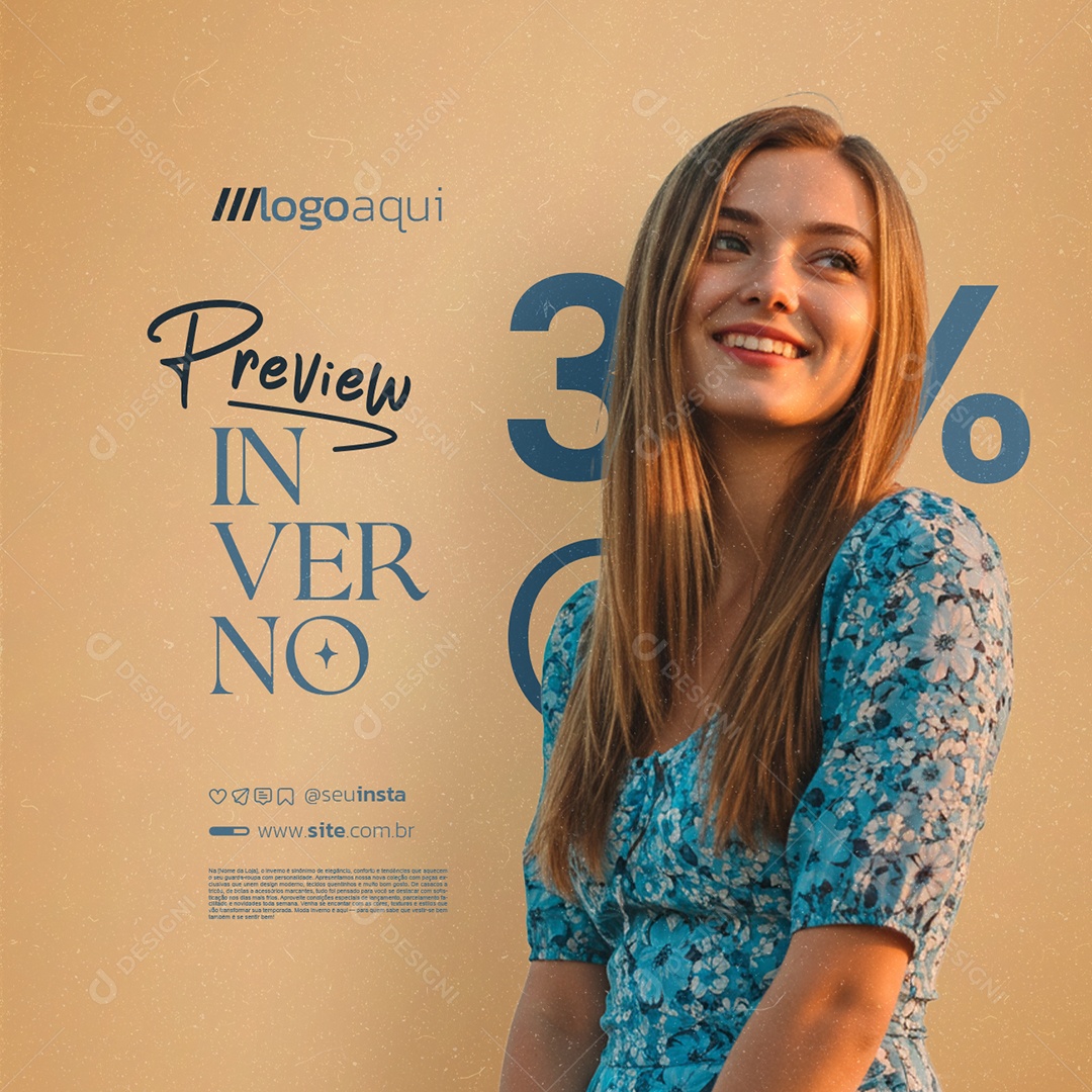 Preview Inverno Social Media PSD Editável