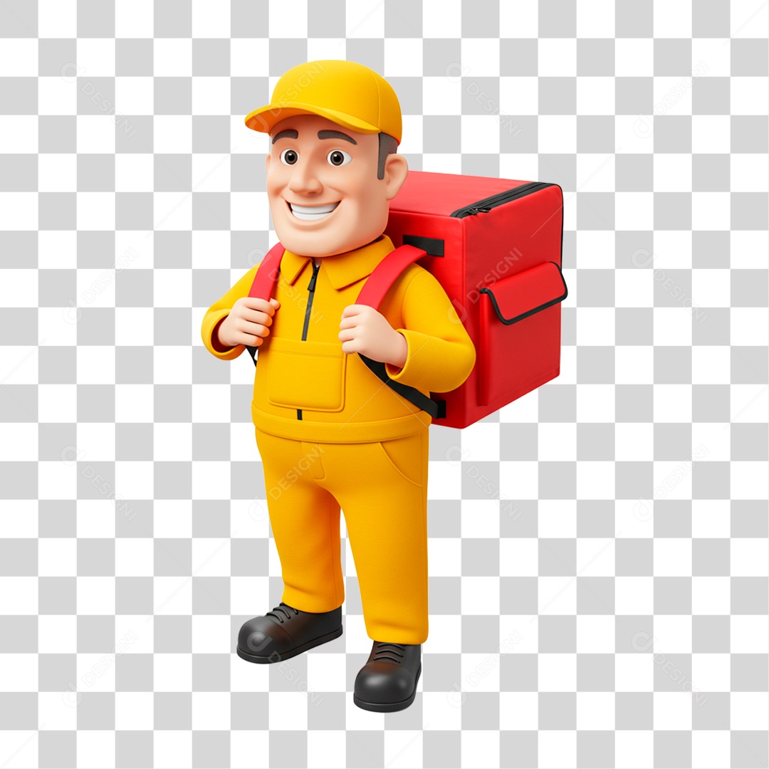 Personagem Entregador PNG Transparente
