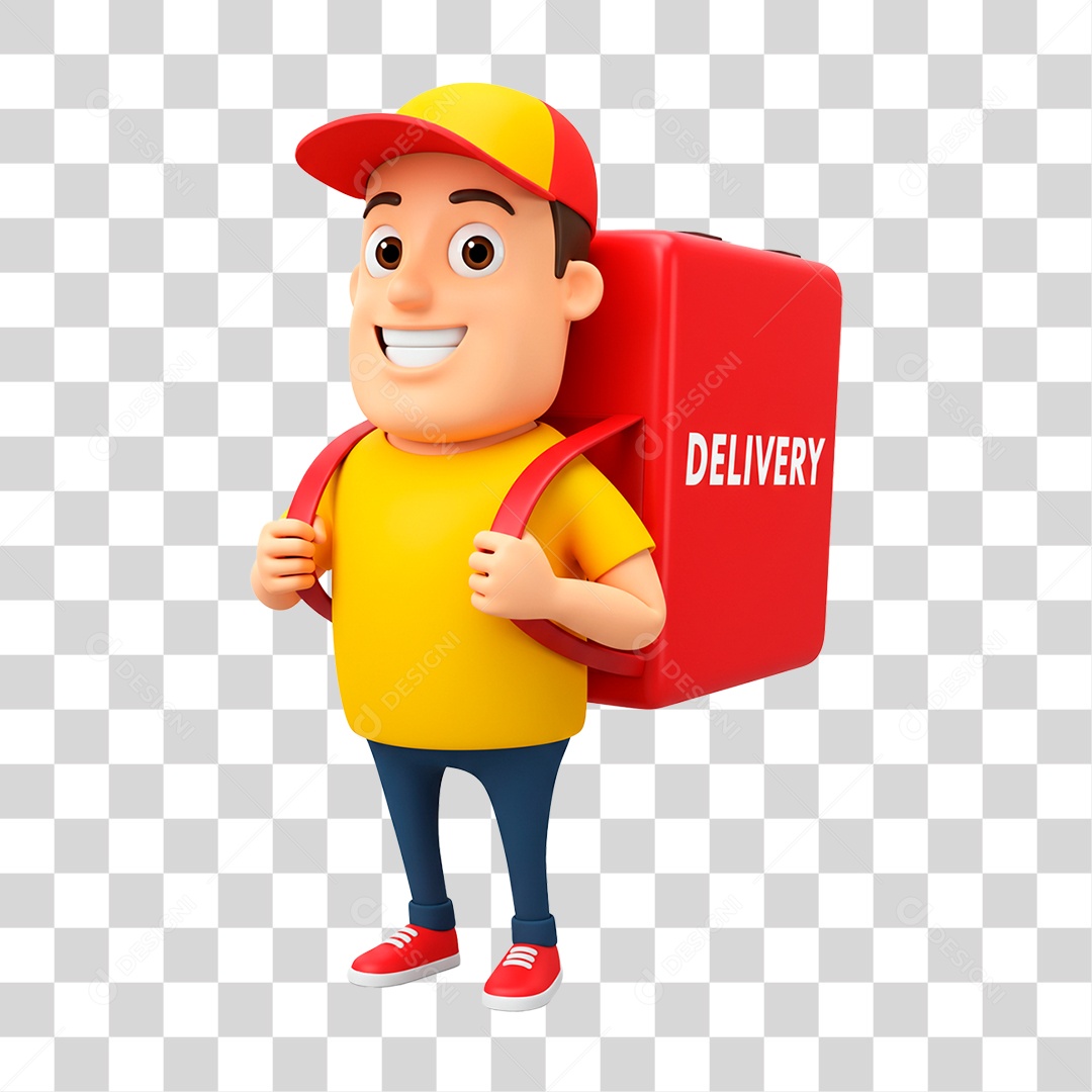 Personagem Entregador PNG Transparente