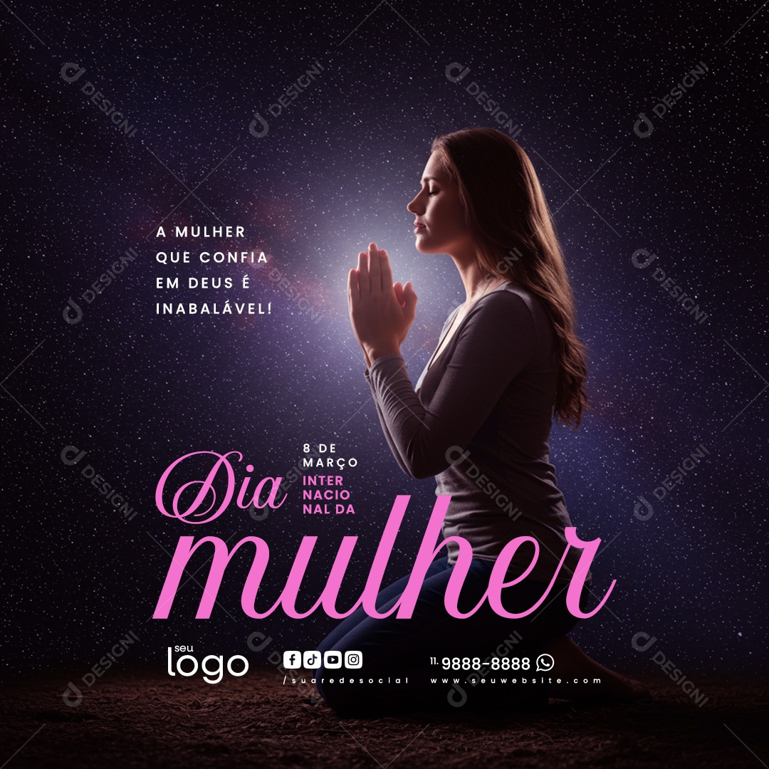 Dia Da Mulher 8 De Março Social Media PSD Editável