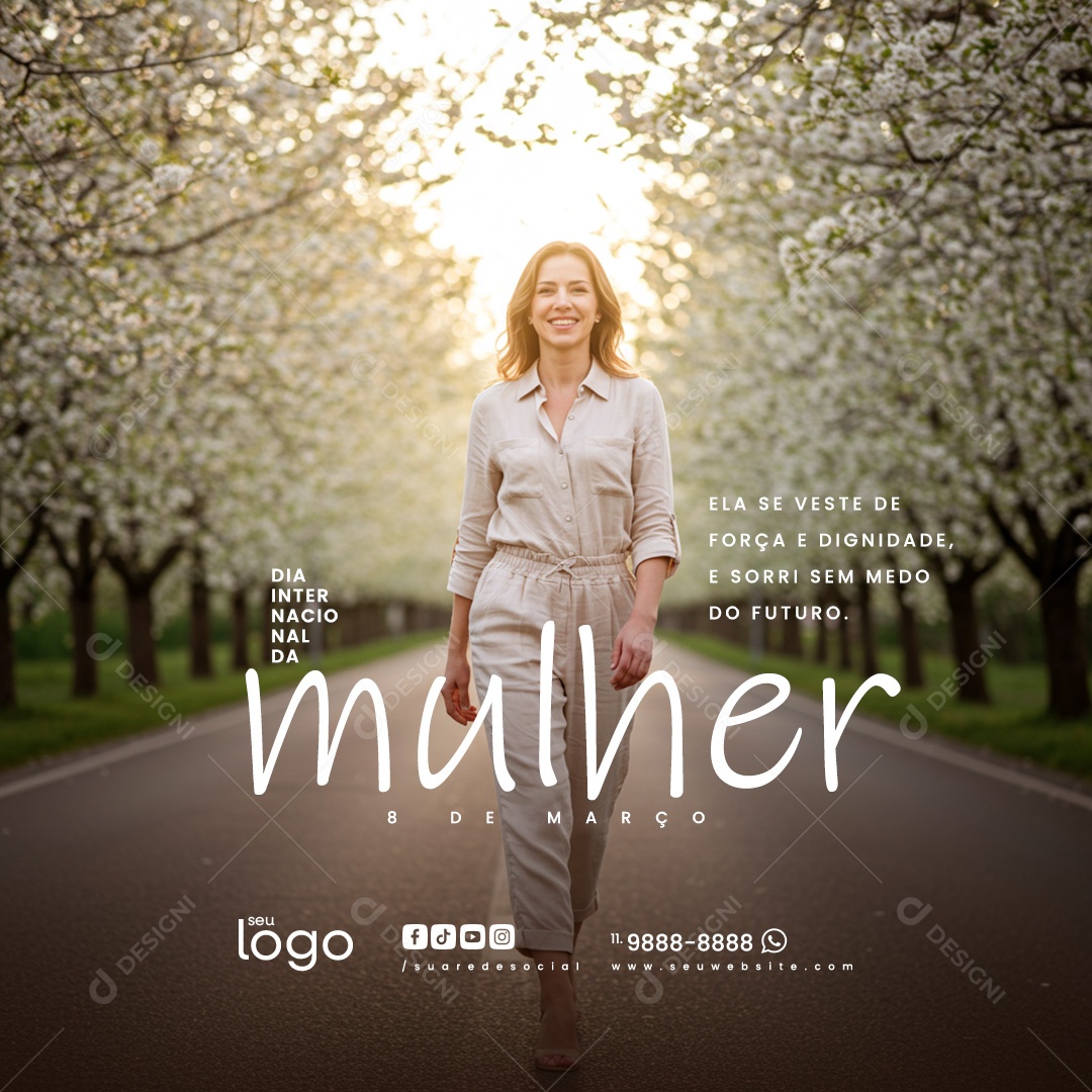 Dia Internacional Das Mulheres Social Media PSD Editável