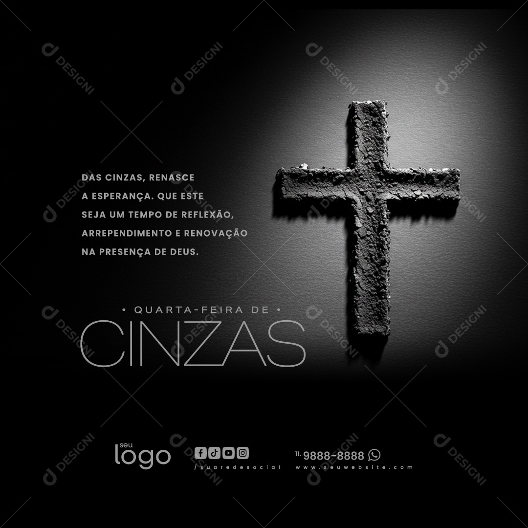 Story Quarta Feira de Cinzas Social Media PSD Editável