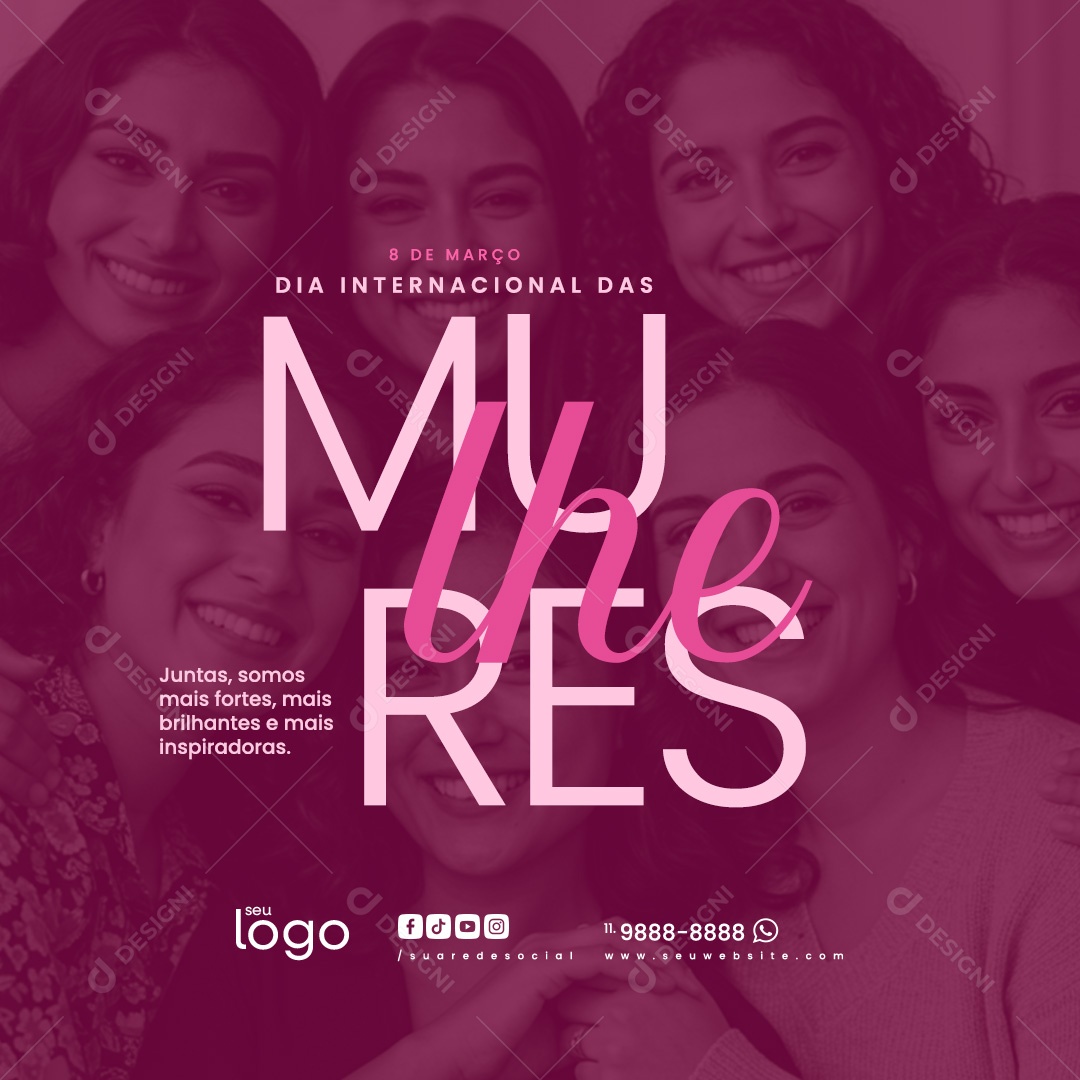Dia Internacional Das Mulheres Social Media PSD Editável