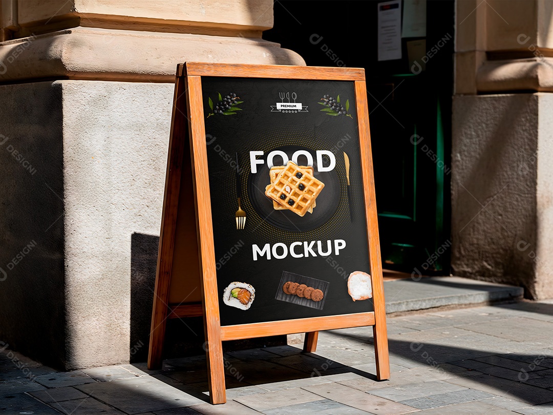 Menu Mockup Restaurante Almoço Bebidas Comidas Jantar PSD Editável