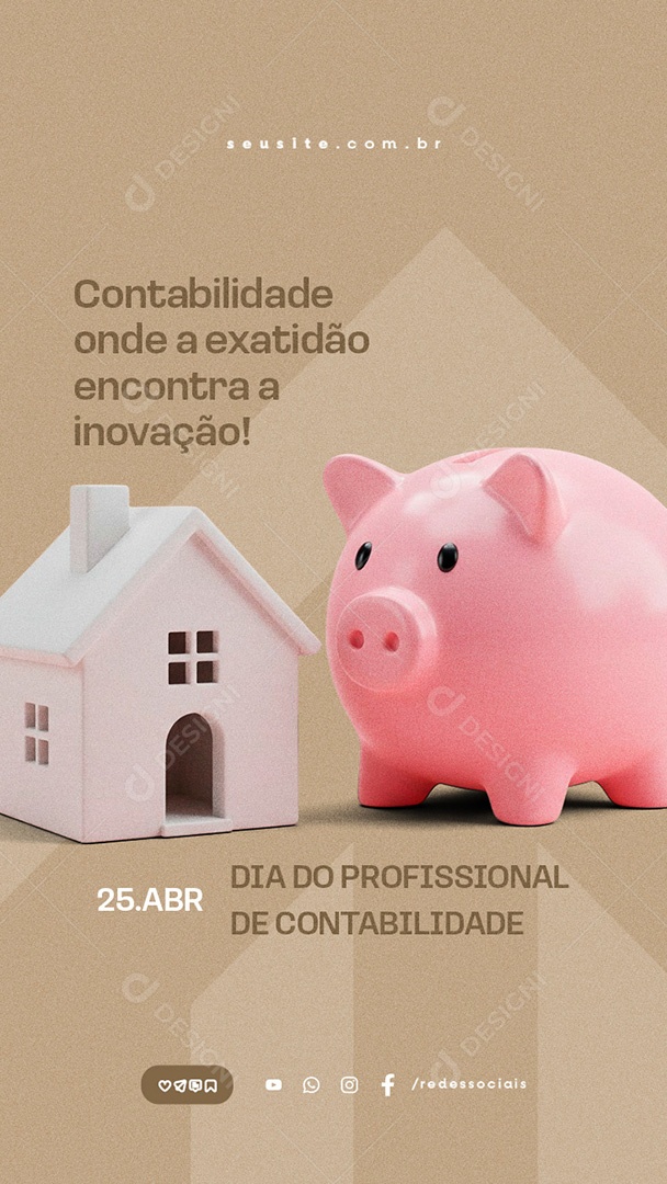 Story Dia do Profissional de Contabilidade 25 de Abril Social Media PSD Editável