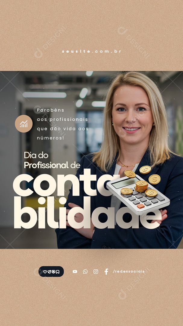 Story Dia do Profissional de Contabilidade 25 de Abril Social Media PSD Editável