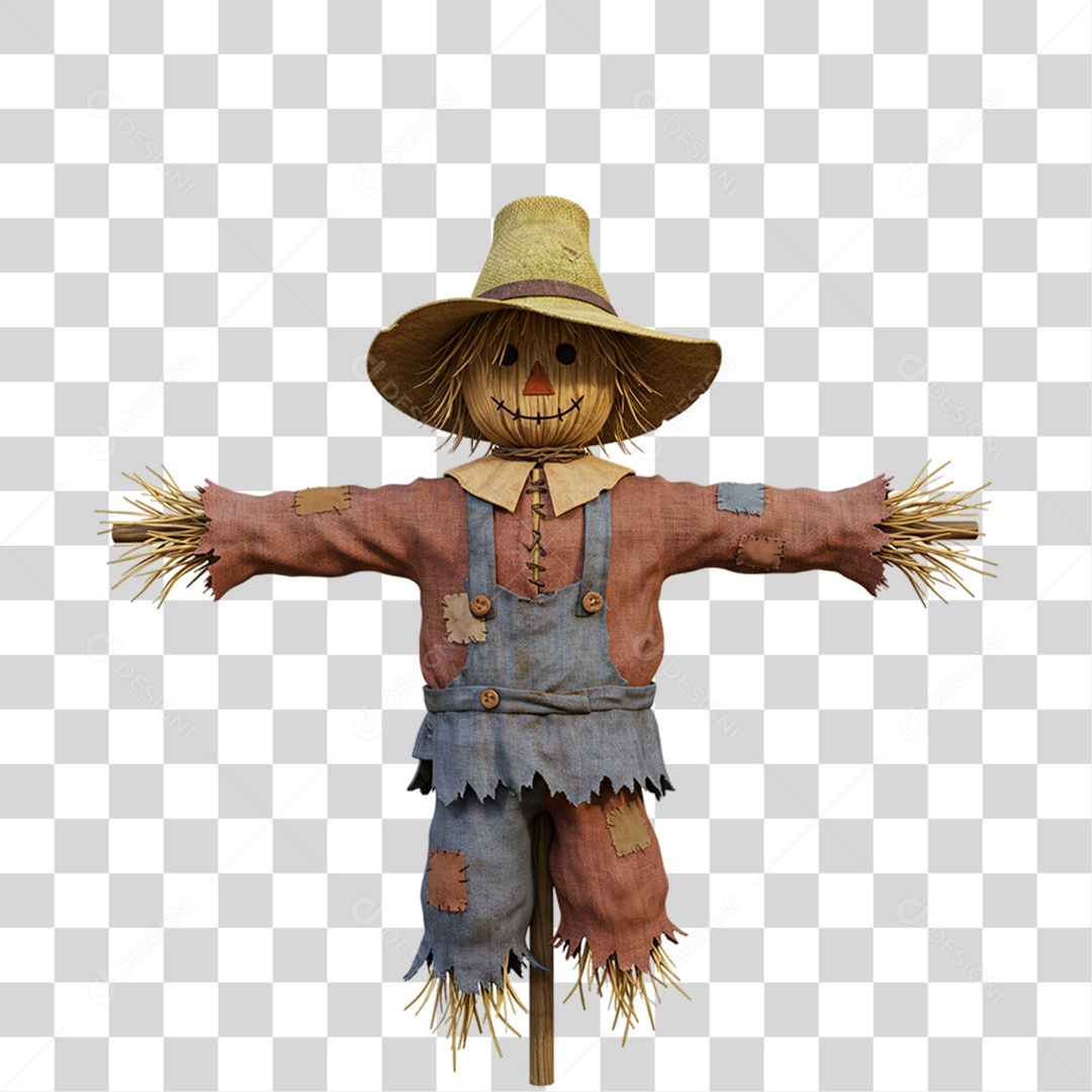 Boneco de Palha Decoração Festa Junina PNG Transparente