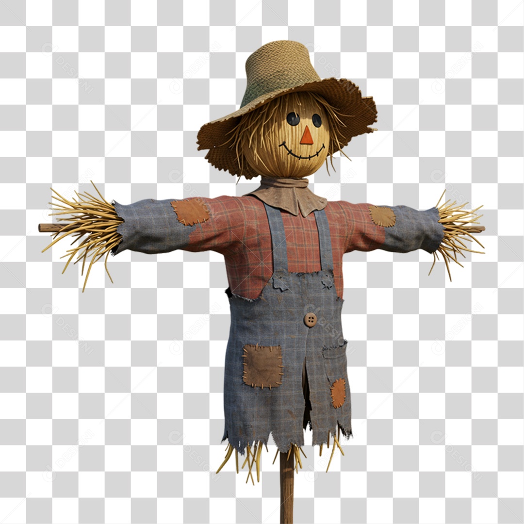 Boneco de Palha Decoração Festa Junina PNG Transparente