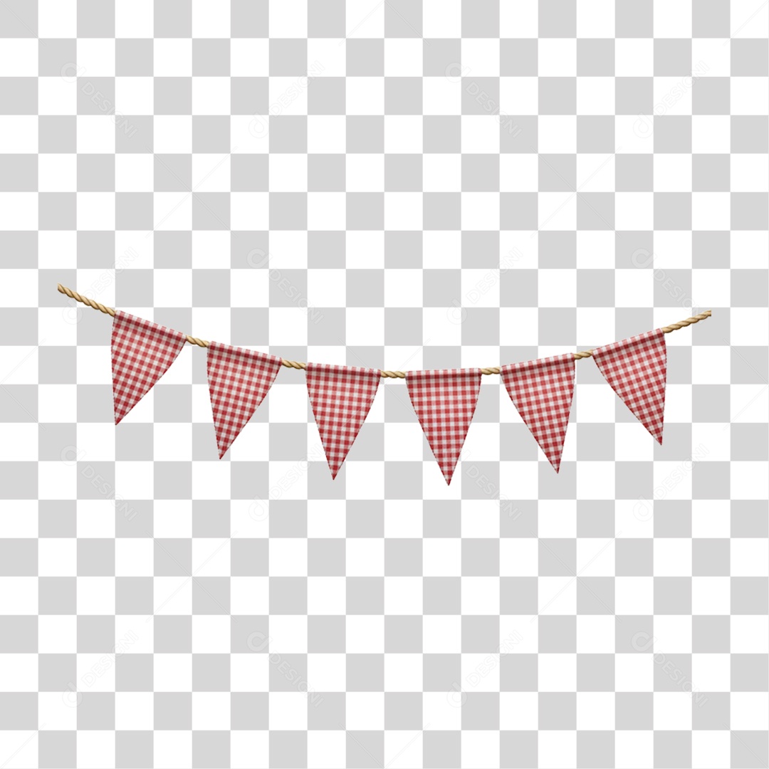 Bandeirolas Decoração Festa Junina PNG Transparente