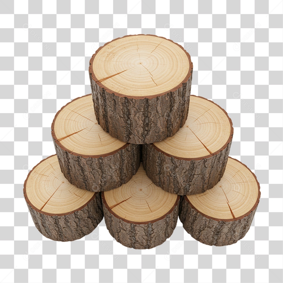 Pilha de Madeira Cortada Decoração Festa Junina PNG Transparente