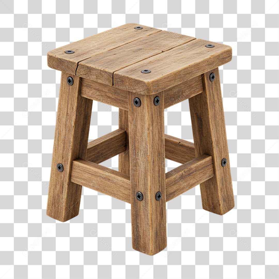 Banco de Madeira Enfeite de Festa Junina PNG Transparente