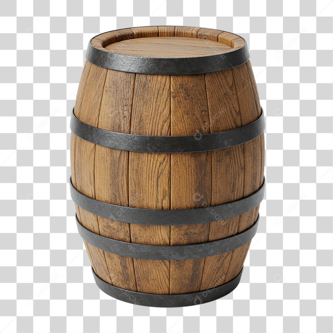 Barril Enfeite de Festa Junina PNG Transparente