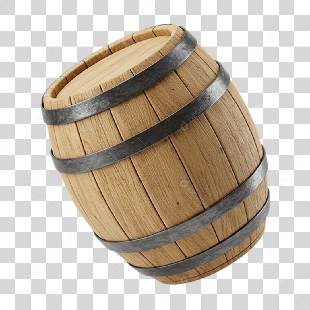 Barril Enfeite de Festa Junina PNG Transparente