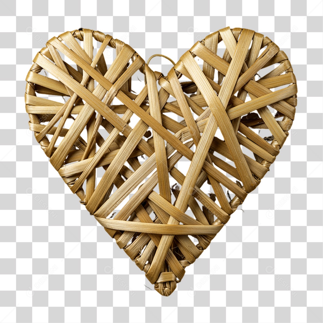 Coração Enfeite de Festa Junina PNG Transparente