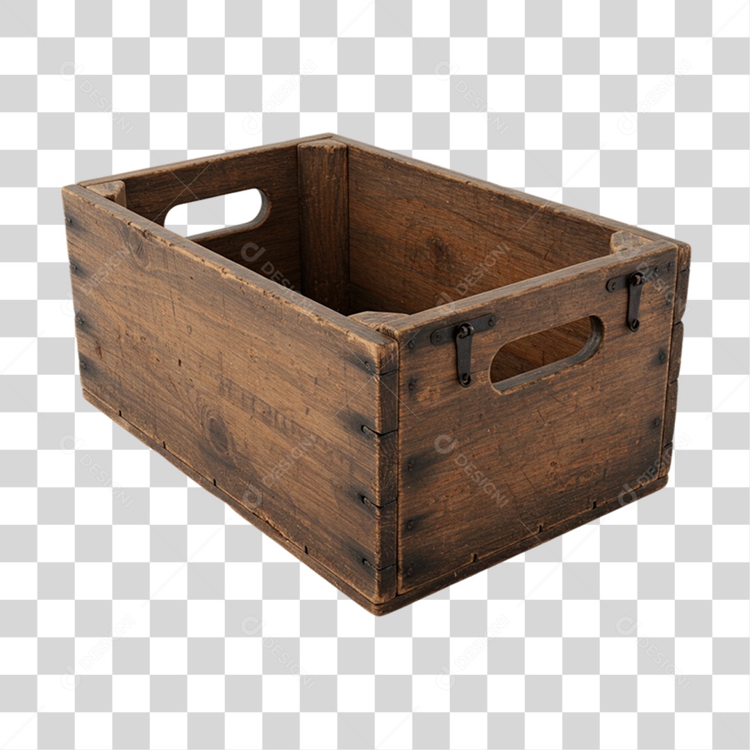 Caixa de Madeira Enfeite de Festa Junina PNG Transparente