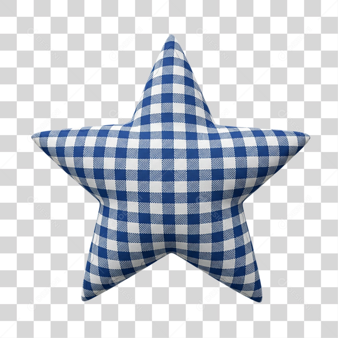 Estrela Enfeite de Festa Junina PNG Transparente