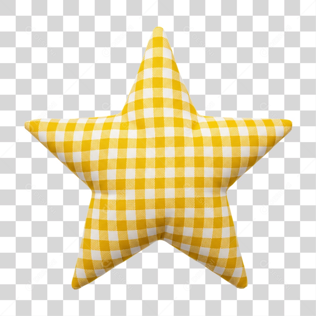 Estrela Enfeite de Festa Junina PNG Transparente