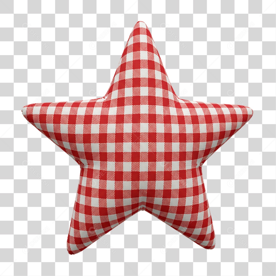 Estrela Enfeite de Festa Junina PNG Transparente