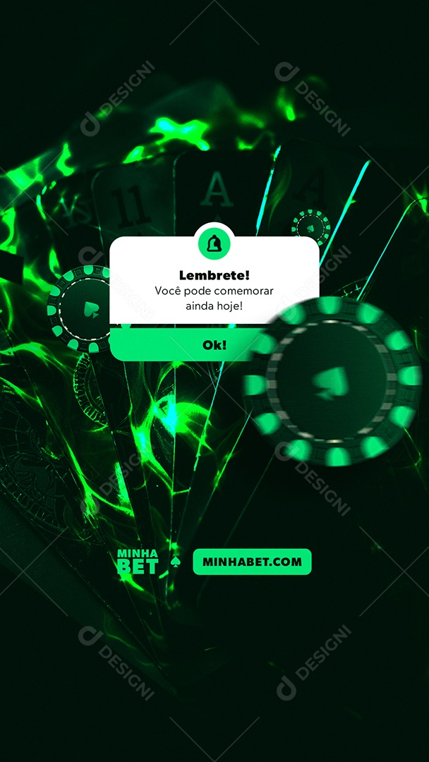 Story Cassino Você Pode Comemorar Ainda Hoje Social Media PSD Editável