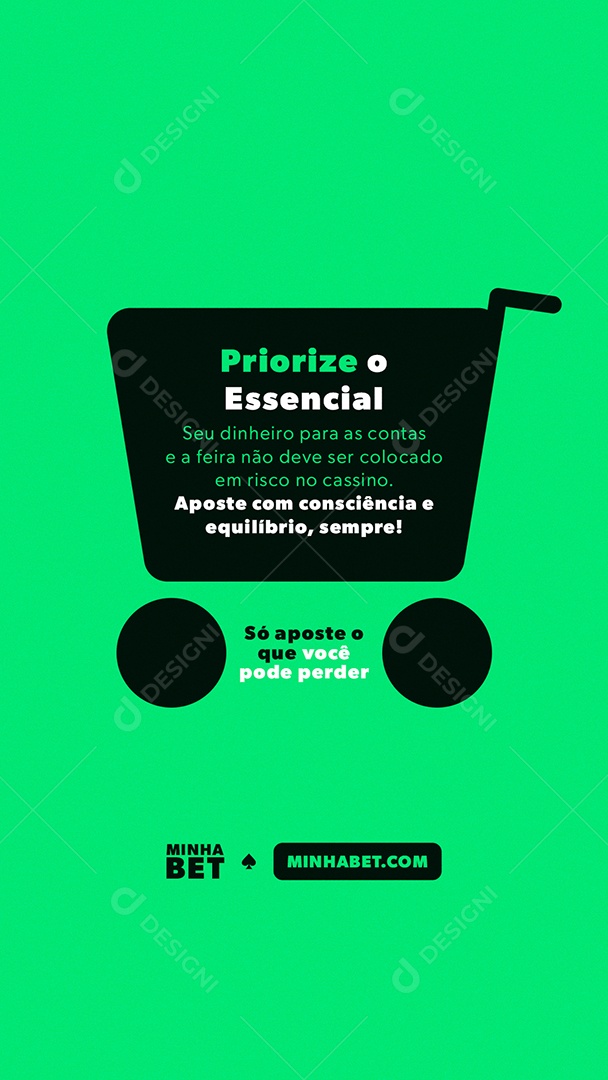 Story Cassino Priorize o Essencial Social Media PSD Editável