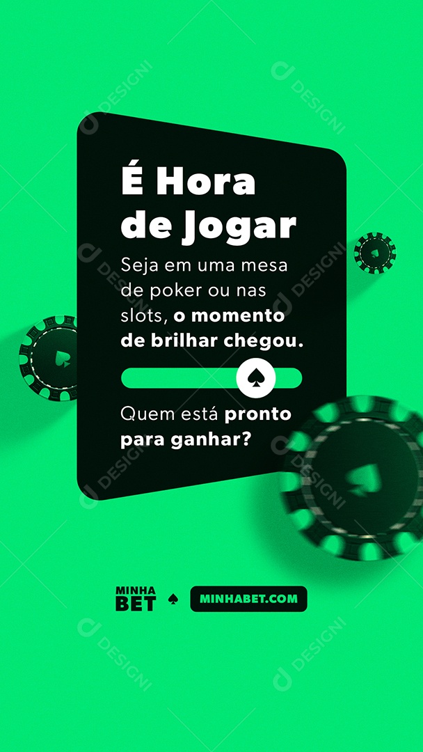 Story Cassino é Hora de Jogar Social Media PSD Editável