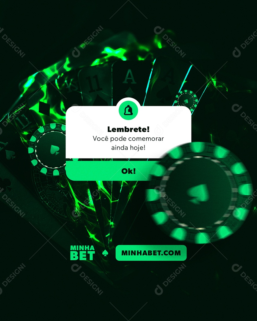 Cassino Você Pode Comemorar Ainda Hoje Social Media PSD Editável