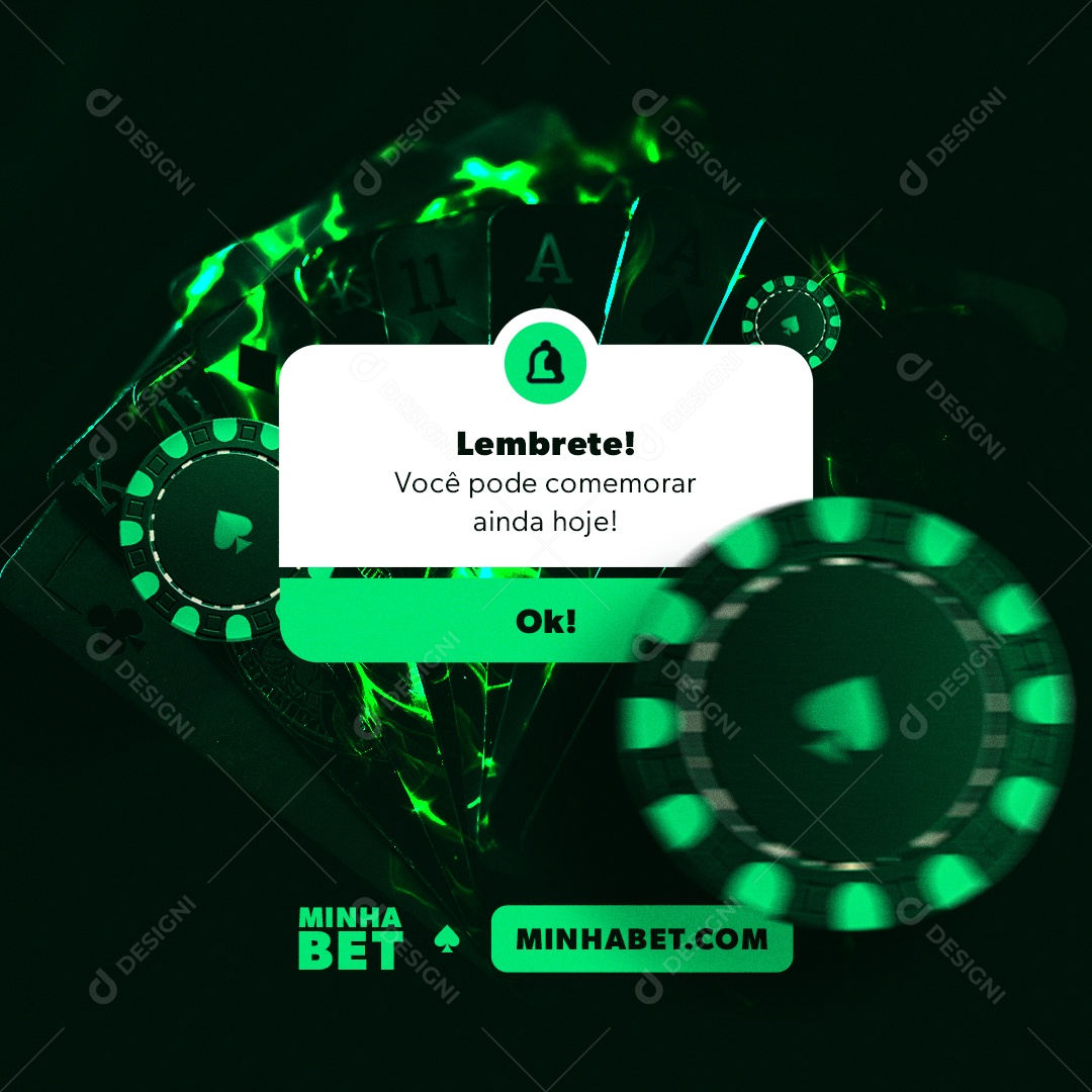 Cassino Você Pode Comemorar Ainda Hoje Social Media PSD Editável