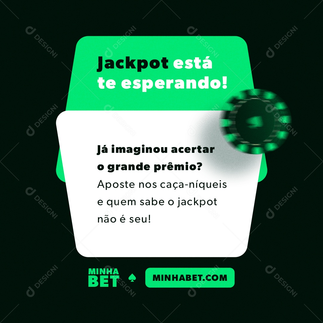 Cassino Jackpot Está Te Esperando Social Media PSD Editável